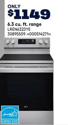 RONA LG 6.3 cu. ft. range offer
