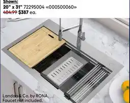 RONA All LANDON & CO. stainless steel kitchen sinks offer