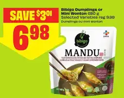 FreshCo Bibigo Dumplings or Mini Wonton 680 g Selected Varieties - Dragon Boat offer