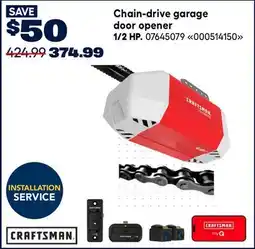 RONA Chain-drive garage door opener 1/2 HP offer