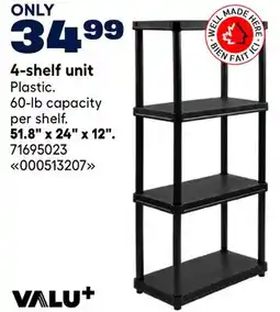 RONA Valu + 4-shelf unit, 51.8 x 24 x 12 offer