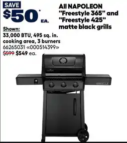 RONA Napoleon Freestyle 365 and Freestyle 425 matte black grills offer