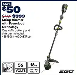 RONA String trimmer with Powerload technology offer