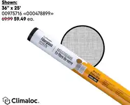 RONA CLIMALOC screens and accessories offer
