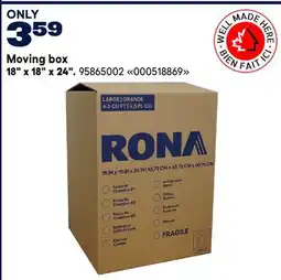 RONA RONA Moving box offer