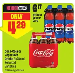 FreshCo Coca-Cola or Pepsi Soft Drinks 6x710 mL Selected Varieties offer