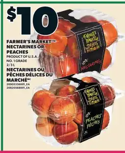 Valu-mart NECTARINES OU PÊCHES DÉLICES DU MARCHÉ, 2/3 L offer