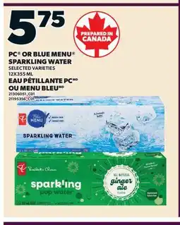 Valu-mart EAU PÉTILLANTE PC OU MENU BLEU offer