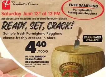 Valu-mart PC SPLENDIDO PARMIGIANO REGGIANO CHEESE offer