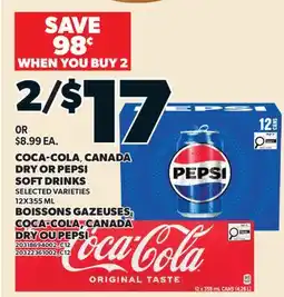 Valu-mart BOISSONS GAZEUSES COCA-COLA, CANADA DRY OU PEPSI offer