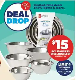 Valu-mart PC STAINLESS STEEL BOWL SET offer