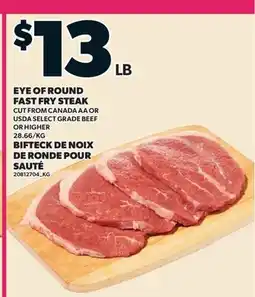 Valu-mart BIFTECK DE NOIX DE RONDE POUR SAUTÉ offer