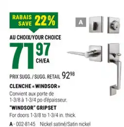 BMR CLENCHE  WINDSOR  offer