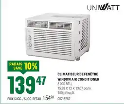 BMR CLIMATISEUR DE FENÊTRE UNIWATT offer