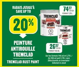 BMR Jusqu'à 20% de rabais sur les peinture antirouille Tremclad offer