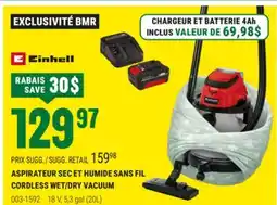 BMR ASPIRATEUR SEC ET HUMIDE SANS FIL offer