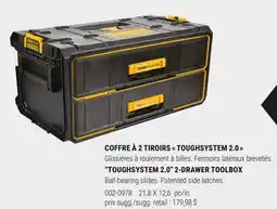 BMR COFFRE À 2 TIROIRS TOUGHSYSTEM 2.0 offer