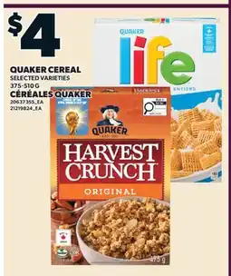 Valu-mart CÉRÉALES QUAKER offer