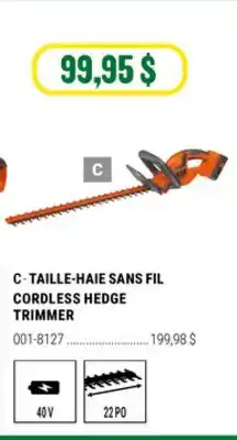 BMR TAILLE-HAIE SANS FIL offer