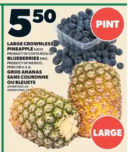 Valu-mart GROS ANANAS SANS COURONNE OU BLEUETS offer