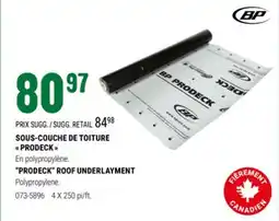 BMR SOUS-COUCHE DE TOITURE  PRODECK  offer