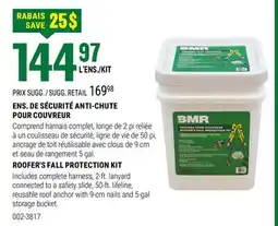 BMR ENS. DE SÉCURITÉ ANTI-CHUTE POUR COUVREUR offer