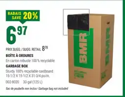 BMR BOÎTE À ORDURES offer