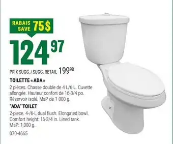 BMR TOILETTE  ADA  offer
