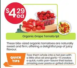 Healthy Planet Organic Grape Tomato offer