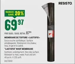 BMR MEMBRANE DE TOITURE LASTOFIX offer