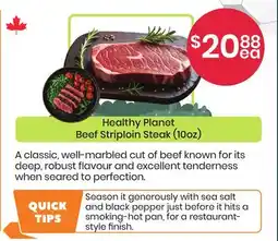 Healthy Planet Healthy Planet Beef Striploin Steak offer