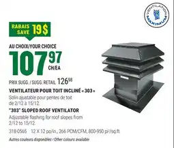 BMR VENTILATEUR POUR TOIT INCLINÉ  303  offer