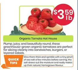 Healthy Planet Organic Tomato Hot House offer