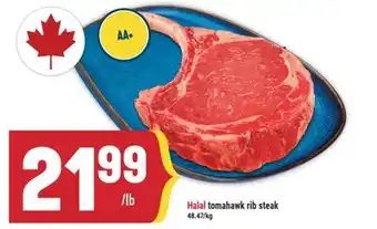 Marché Adonis Halal Tomahawk rib steak offer