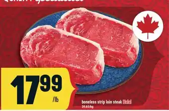 Marché Adonis boneless strip loin steak offer