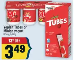Marché Adonis Yoplait Tubes or Minigo yogurt offer
