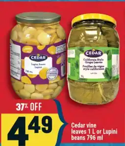 Marché Adonis Cedar vine leaves 1 L or Lupini beans 796 ml offer