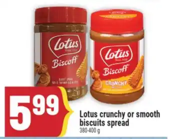 Marché Adonis Lotus crunchy or smooth biscuits spread offer