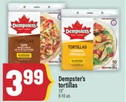 Marché Adonis Dempster's tortillas offer