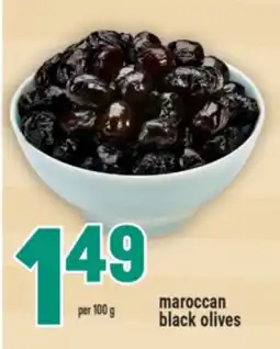 Marché Adonis maroccan black olives offer