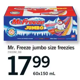 Fortinos MR. FREEZE JUMBO SIZE FREEZIES offer