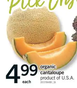 Fortinos ORGANIC CANTALOUPE offer