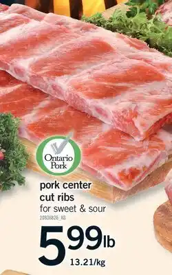 Fortinos PORK CENTER CUT RIBS offer