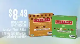 Fortinos LARABAR FRUIT & NUT ENERGY BARS offer