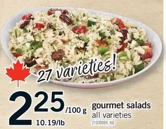 Fortinos GOURMET SALADS offer