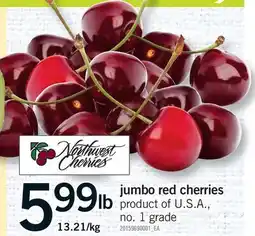 Fortinos JUMBO RED CHERRIES offer