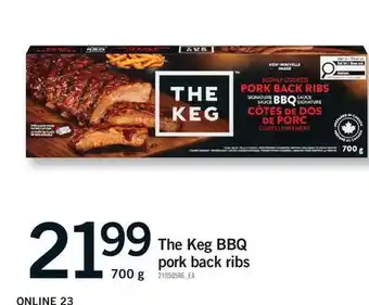 Fortinos THE KEG BBQ PORK BACK RIBS offer