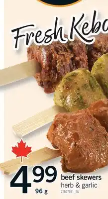 Fortinos BEEF SKEWERS offer