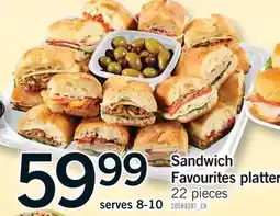 Fortinos SANDWICH FAVOURITES PLATTER, 22 PIECES offer