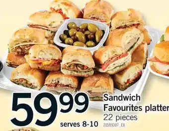Fortinos SANDWICH FAVOURITES PLATTER, 22 PIECES offer
